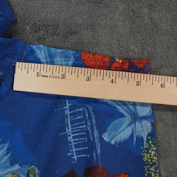 Huk Swim Trunks Mens Small Blue 5.5" Lined Floral Pier Volley Shorts Fishing - Picture 6 of 8